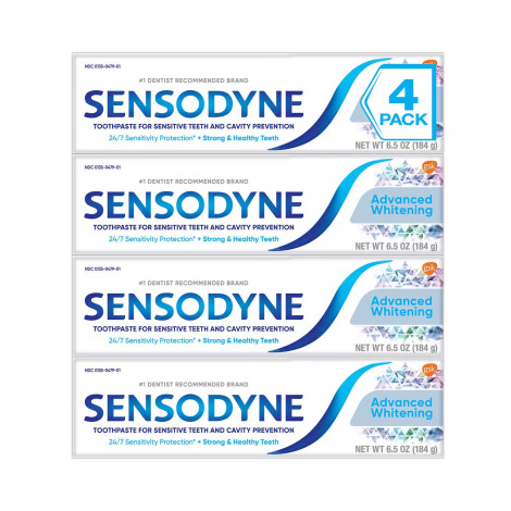 Sensodyne Advance Whitening Toothpaste 4x184g