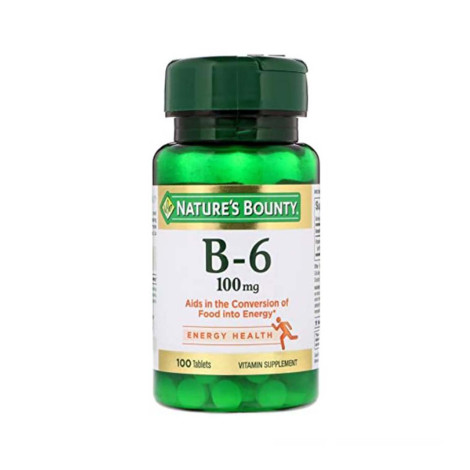 Nature’s Bounty Vitamin B-6 100 mg 100 Tablets