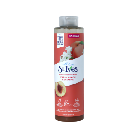 St.Ives Fresh Peach & Jasmine Exfoliating Body Wash 650ml