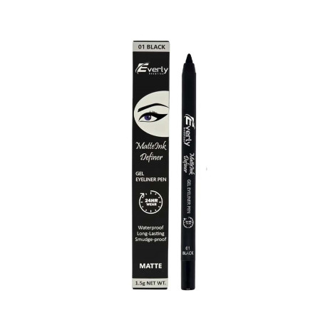 Everly Matte Ink Definer Waterproof Gel Eyeliner Pen - 01 Black