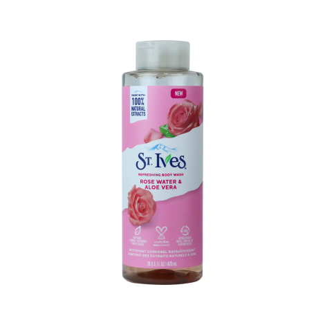 St. Ives Refreshing Rose Water & Aloe Vera Body Wash 473ml