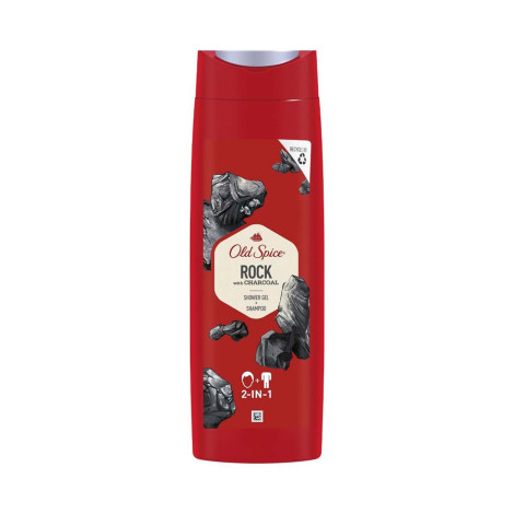 Old Spice Rock With Charcoal 2 in 1 Shower Gel 400ml