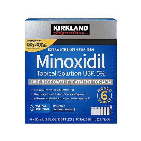Kirkland Signature Minoxidil 5% Topical Solution – 6 Month Supply