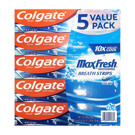 Colgate Max Fresh With Mini Breath Strips Toothpaste 206g