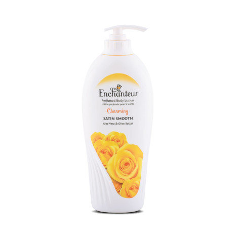 Enchanteur Charming Satin Smooth Aloe Vera & Olive Butter Perfumed Body Lotion 500ml