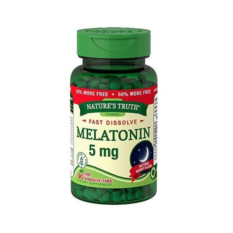 Nature’s Truth Melatonin 5 mg Fast Dissolve Tabs Natural Berry Flavor 90 tablets