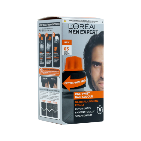 L'Oreal Men Expert One-Twist Hair Colour - 03 Dark Brown