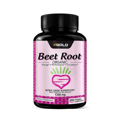 X Gold Health Beet Root 1350mg – 200 Veggie Caps