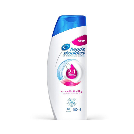 Head & Shoulders Smooth & Silky 2in1 Anti Dandruff Shampoo +  Conditioner 400ml