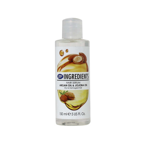 Boots Ingredients Argan Oil & Jojoba Oil Hair Serum 150ml