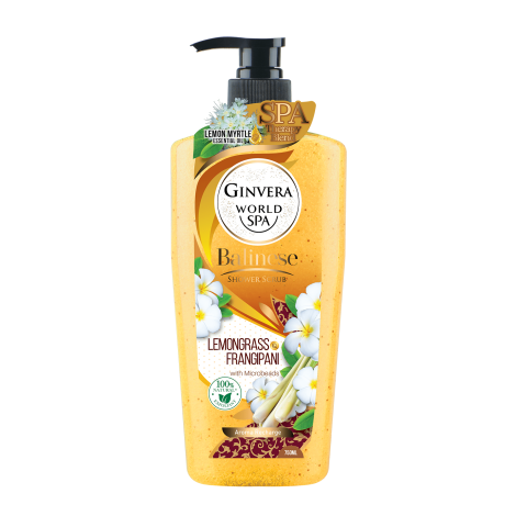 Ginvera World SPA Balinese Lemongrass & Frangipani Shower Scrub 750ml