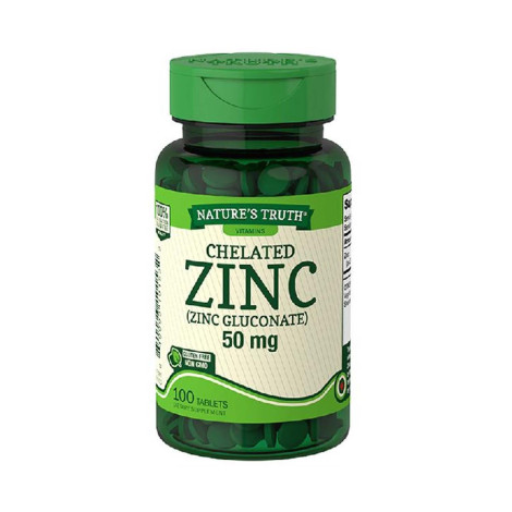 Nature's Truth Chelated Zinc 50mg 100 Tablets (USA)