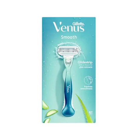 Gillette Venus Smooth Glidestrip Aloe Extracts Razor For Women