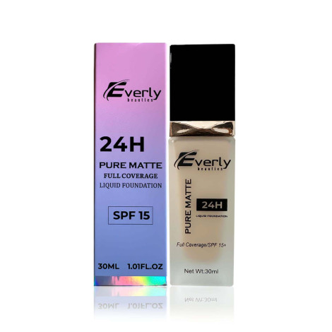 Everly Beauties Pure Matte Full Coverage Foundation - Honey