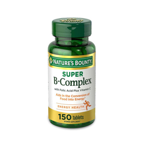 Nature’s Bounty B-Complex with Folic Acid plus Vitamin C 150 Tablets (USA)