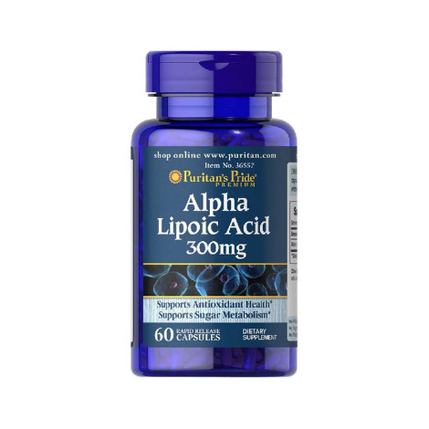 Puritan's Pride Alpha Lipoic Acid Supports Antioxidant Health 300mg, 60 Cap(USA)