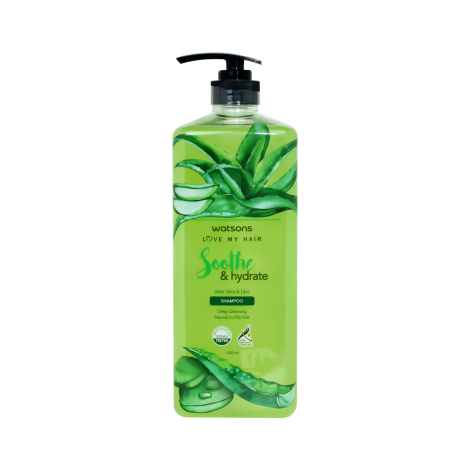 Watsons Aloe Vera Lilac Soothe & Hydrate Nourishing Shampoo 1000ml