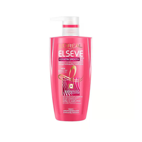 L'Oreal Elseve Keratin Smooth 72H Smoothing Shampoo 410ml