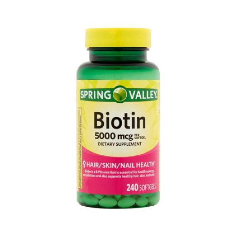 Spring Valley Biotin Softgels 5000mcg 240 Softgels