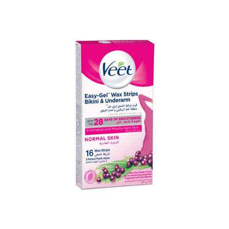 Veet Easy Gel Wax Strips for Normal Skin 16strips