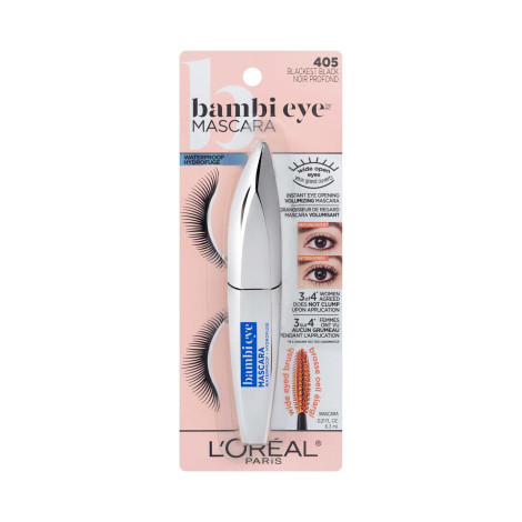 L'Oreal Bambi Eye Waterproof Mascara - 405 Blackest Black