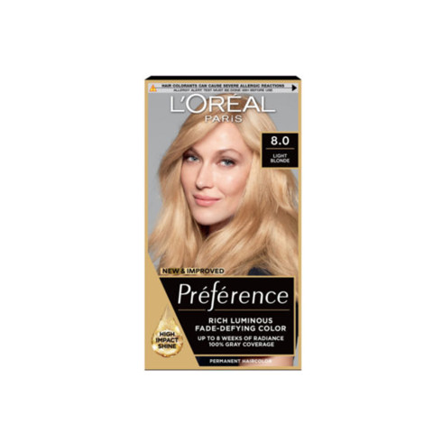 Loreal Hair Color Preference - 8.0 Light Blonde