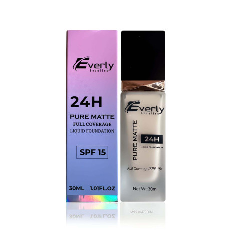 Everly Beauties Pure Matte Full Coverage Foundation - Natural