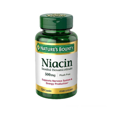 Nature's Bounty Niacin Flush-Free - 500 mg - 120 Capsules