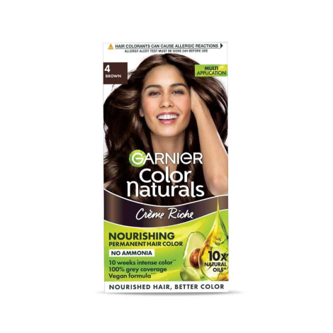 Garnier Color Naturals Creme Riche Nourishing Permanent Hair Color - 4 Brown