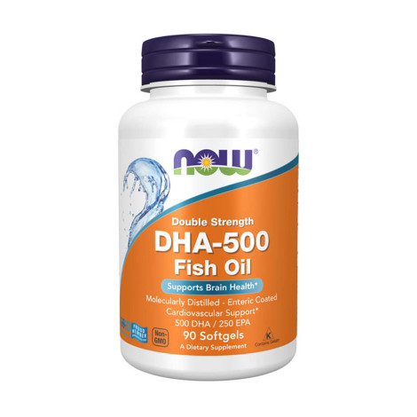 NOW Foods Double Strength DHA-500 Fish Oil – 90 Softgels