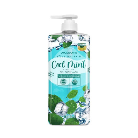 Watsons Cool Mint Softening & Moisturising Gel Body Wash 1000ml