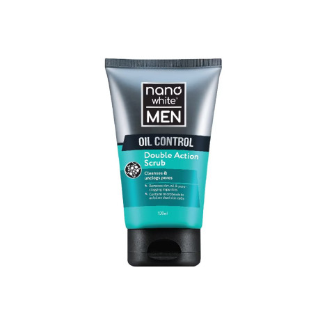 Nano White Men Oil Control Double Action Scrub 100ml