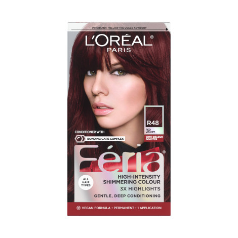 L'Oreal Feria High Intensity Shimmering Colour - R48 Red Velvet