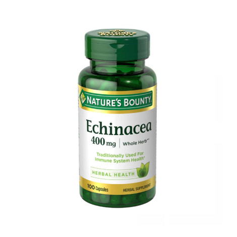 Nature’s Bounty Echinacea 400 mg used to support immune system health 100 Capsules