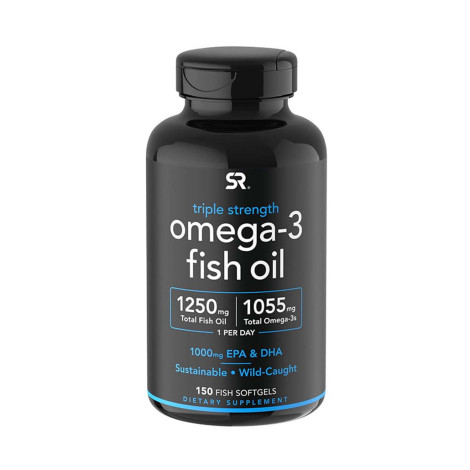 Sports Research Triple Strength Omega 3 Fish Oil 1250mg – 150 Softgels