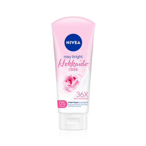 Nivea Rosy Bright Hokkaido Rose Serum Whip Foam Cleanser 100ml