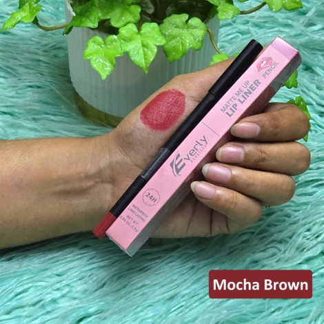 Everly Beauties Matte Makeup Waterproof Lip Liner - Mocha Brown