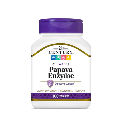21st Century Papaya Enzyme – 100 Tablets