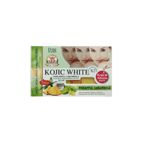 D-ne Nano Kojic White Pineapple, Carambola Double Whitening Suite Saop 160g