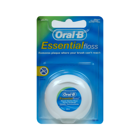 Oral-B Essential Dental Floss Waxed Mint 50m