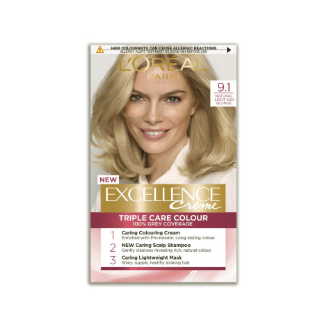 L'Oreal Excellence Creme Triple Care Colour - 9.1 Natural Light Ash Blonde