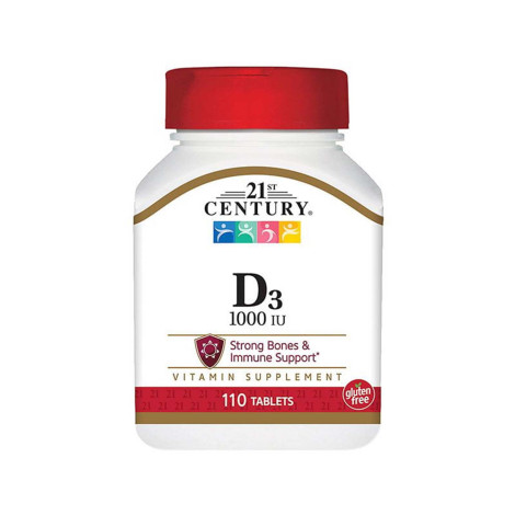 21st Century, D3, 25 mcg (1000 IU), 110 Tablets