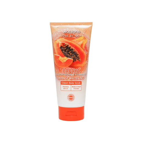 Watsons Papaya Glutathione & Vitamin C Intense Whitening Cream Body Scrub 200g