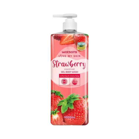 Watsons Love My Skin Strawberry Scented Gel Body Wash 1000ml