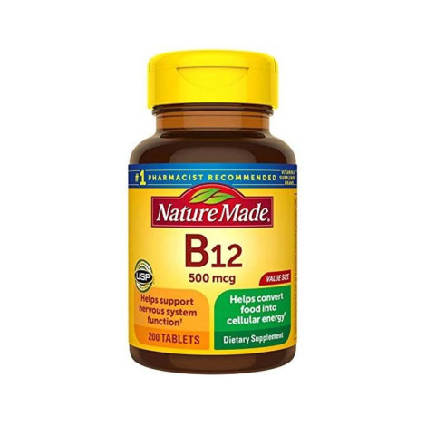 Nature Made Vitamin B12 500mcg 200 Tablets