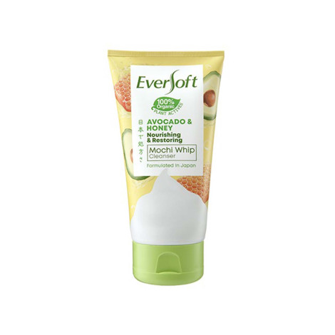 Eversoft Avocado & honey Nourishing & Restoring Mochi Whip Cleanser 120g