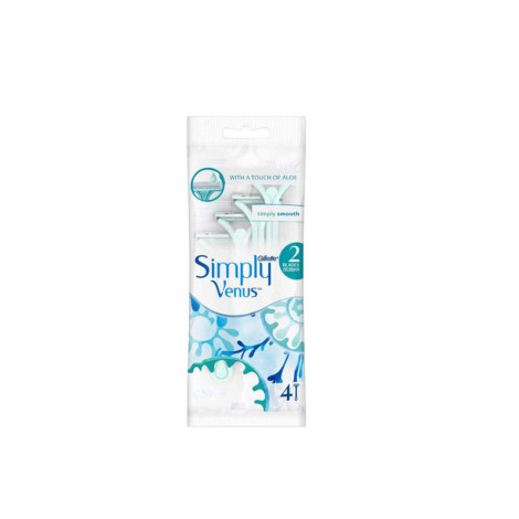 Gillette Simply Venus Simply Smooth Razor With A Touch Of Aloe 4Pcs