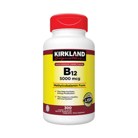 Kirkland Signature Quick Dissolve B12 5000 Mcg – 300 Tablets