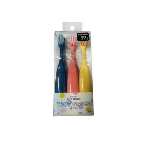 Moshi Moshi 3 Colour Soft Bristle Toothbrush 3Pcs