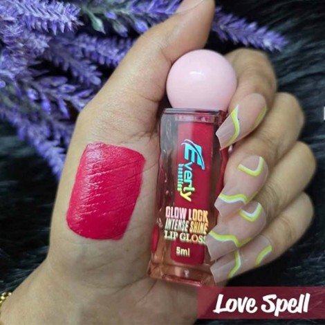 Everly Beauties Glow Lock Intense Shine Lip Gloss - Love Spell